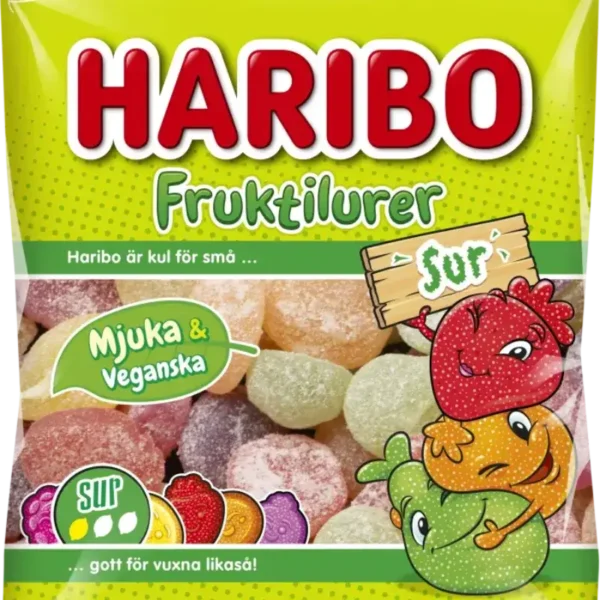 Haribo Fruktilurer Sur - 75 gm